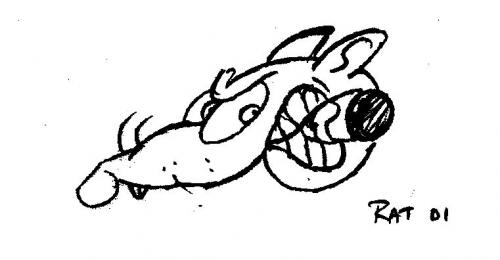 Cartoon: Rat (medium) by Jedpas tagged cartoon,character,rat,animsl