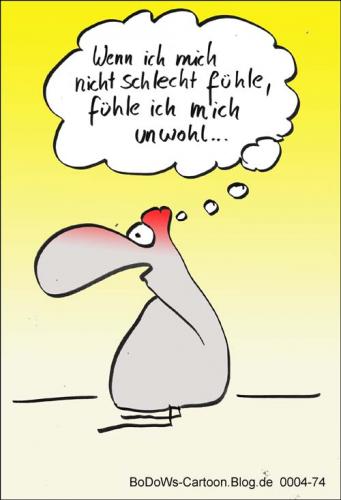 Cartoon: schlecht (medium) by BoDoW tagged selbsterkenntis,erkenntnis,runterziehen,negativ,wohlsein,unwohl,fühlen,schelcht