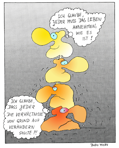 Cartoon: Sein und Bewusstsein (medium) by BoDoW tagged sein,bewusstsein,ändern,klasse,klassenkampf,oben,unten