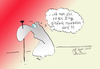 Cartoon: Festgepint ... (small) by BoDoW tagged gefangen,angst,psychologie,problem,gehemmt