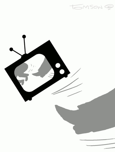 Cartoon: TV changes - Poland (medium) by to1mson tagged regierung,gogernment,poland,polen,polska,zmiany,kurski,dziennikarze