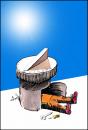 Cartoon: - (small) by to1mson tagged clock uhr zegar slonce sun sonne