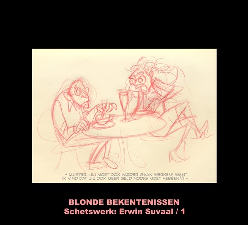 Cartoon: Blonde Bekentenissen Sketches 6 (medium) by Age Morris tagged tags,aboutloveandlife,blondeconfessions,blondebekentenissen,agemorris,victorzilverberg,schets,akiokomori,sketch,erwinsuvaal