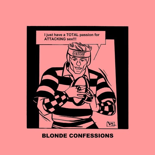 Cartoon: Blonde Confessions - Passion (medium) by Age Morris tagged dumbblonde,gayhunk,toons,cartoons,atomstyle,aboutloveandlife,victorzilverberg,agemorris,totalpassion