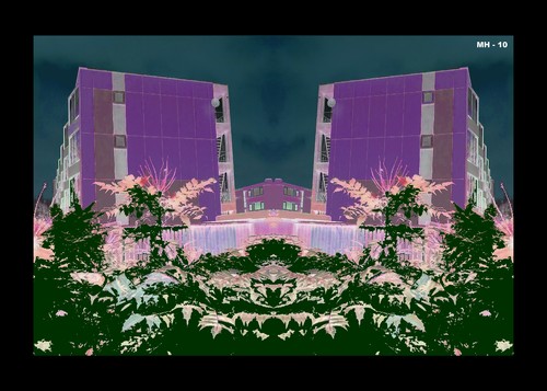 Cartoon: MH - The Purple Village (medium) by MoArt Rotterdam tagged purple,village