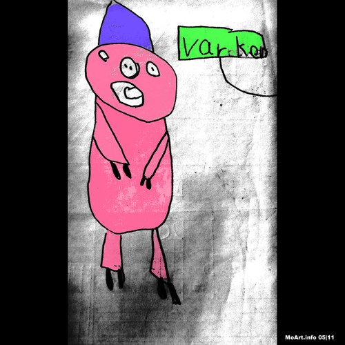 Cartoon: MH - The Screaming Pig! (medium) by MoArt Rotterdam tagged rotterdam,moart,moartcar4ds,pig,varken,scream,schreeuw,screaming,schreeuwen,kindertekening,child