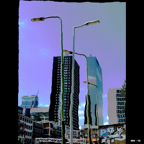 Cartoon: MH - Looking Up III (medium) by MoArt Rotterdam tagged city,building,lookingup,lantarns,rotterdam,stad,wokenkrabbers,skyscraper