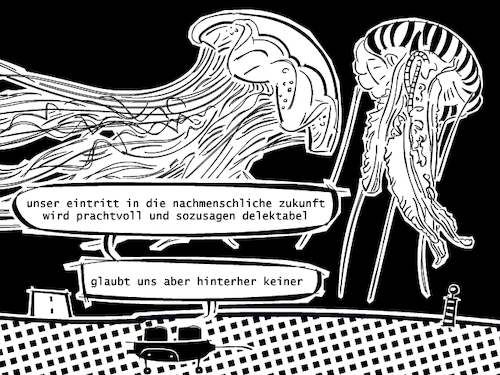 Cartoon: Zukunft (medium) by bob schroeder tagged zukunft,apokalypse,klima,mensch
