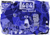 Cartoon: Error 404 Page not found (small) by bob schroeder tagged 404,error,page,not,found,ai,ki,digital,homepage