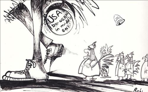 Cartoon: the big Egg of democracy (medium) by RahimAdward tagged war,democracy,denocracy,usa,rahim,adward