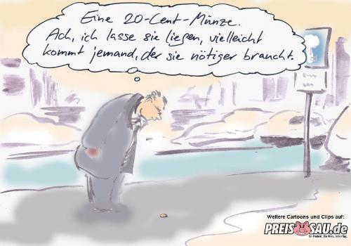 Cartoon: Grosszügigkeit (medium) by preissaude tagged grosszügigkeit,rezession,schulden,geld