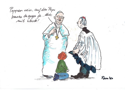 Cartoon: Franziskus (medium) by Skowronek tagged priester,phädophile,kirche