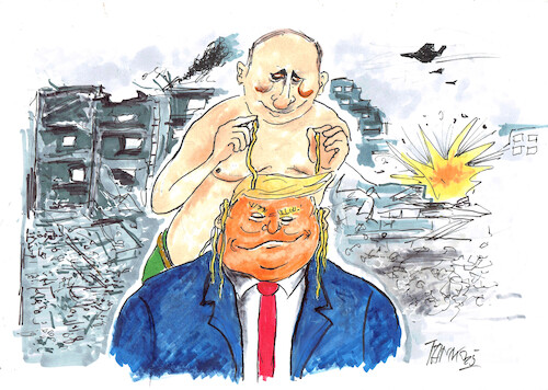 Cartoon: Nudeln (medium) by Skowronek tagged putin,ukraine,trump