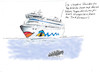 Cartoon: Kreuzfahrtschiff (small) by Skowronek tagged kreuzfahrtschiffe,aida,lohn