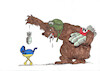 Cartoon: Ukraine (small) by Skowronek tagged russland,ukraine,krieg,bombe,raketen,putin