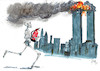 Cartoon: World Trade Center (small) by Skowronek tagged world,trade,center,twin,towers,al,kaida,osama,bin,laden,manhatten,tod,skelett,feuerlöscher,skowronek,terror,cartoon