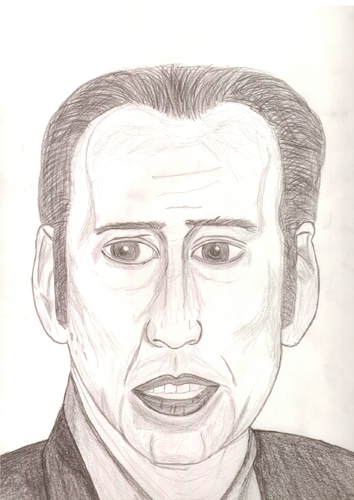 Cartoon: nicolas cage (medium) by paintcolor tagged hollywood,famous,actor,cage,nicolas