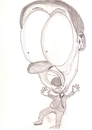 Cartoon: surprised man (small) by paintcolor tagged caricature,man,surprised,big,head,slim,body