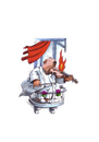 Cartoon: Star Violinist (small) by Mehmet Karaman tagged geige,musik,musiker,feuer,balkon