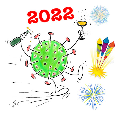 Cartoon: Gutes Neues ! (medium) by legriffeur tagged silvester,neujahr,gutenrutsch,silvesternacht