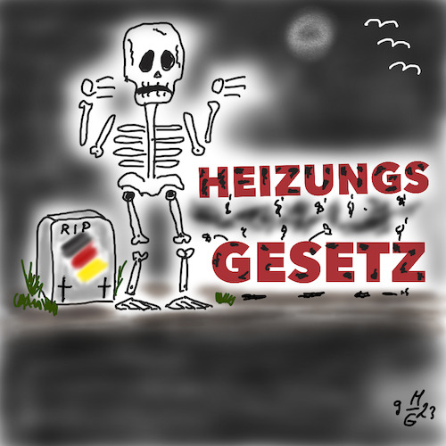 Cartoon: Heizungsgesetz-Horror (medium) by legriffeur tagged deutschland,regierung,bundesregierung,bundestag,ampelkoalition,die,grünen,bundeskanzler,klima,heizung,heizungsgesetz,klimawandel