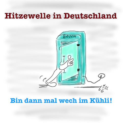 Cartoon: Hitzewelle (medium) by legriffeur tagged hitze,hitzewelle,heiß,wetter,deutschland,klima,klimaschutz,klimawandel,legriffeur61,cartoon,cartoons