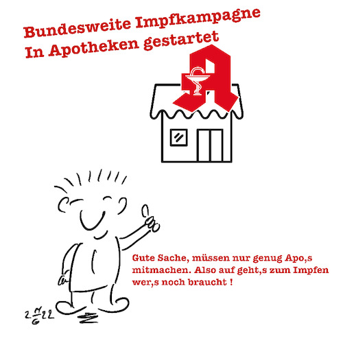 Cartoon: Impfkampagne Apotheken (medium) by legriffeur tagged apotheken,impfen,corona,coronavirus,viren,deutschland,innenpolitik,gesundheitsminister,gesundheitswesen,bundesrepublik,legriffeur61,impfstoff