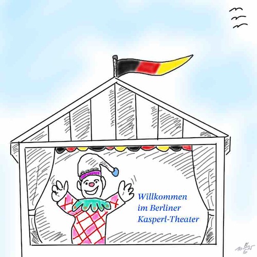 Cartoon: Kasperltheater (medium) by legriffeur tagged bundesregierung,regierung,parteien,bundeskanzler,bundesminister,koalition,politik,deutschland