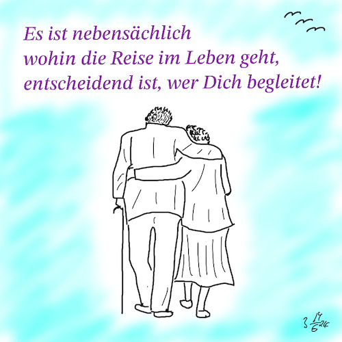 Cartoon: Reise im Leben (medium) by legriffeur tagged dasleben,leben,liebe,vertrauen,lebensreise