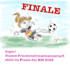 Cartoon: Frauenfußball (small) by legriffeur tagged fußball,frauenfußball,sport,cartoon,cartoons,legriffeur61,frauennationalmannschaft,finale,finalederfrauenfussballem2022,gesundheit,deutschland