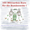 Cartoon: Geld für die Bundeswehr (small) by legriffeur tagged bundeswehr,deutschland,verteidigung,verteidigungsministerin,bundeskanzler,nato,legriffeur61,cartoon,cartoons,europa,ukrainekonflikt,militär,wehrpflicht,krieg