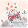 Cartoon: Santa Claus on the Road (small) by legriffeur tagged nikolaus,santaclaus,weihnachten,advent,geschenke,christmas,merrychristmas
