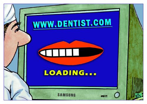 Cartoon: Loading (medium) by Makhmud Eshonkulov tagged dentist,dental,care,computer,internet,loading