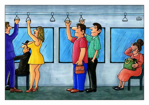 Cartoon: No Title (medium) by Makhmud Eshonkulov tagged subway