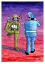 Cartoon: Soldier (small) by Makhmud Eshonkulov tagged soldier saluting military war