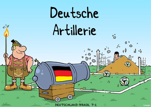 Cartoon: Deutsche Artillerie (medium) by Christoon tagged brasil,deutschland,2014,wm,fußball