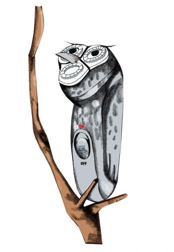 Cartoon: baykus (medium) by hicabi tagged illustration