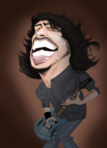 Cartoon: Dave Grohl (medium) by Paulista tagged dave,grohl,caricature,foo,fighters