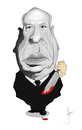 Cartoon: Alfred Hitchcock (small) by Paulista tagged caricature alfred hitchcock