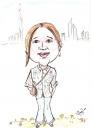Cartoon: Caricature - Ink and Paint (small) by cindyteres tagged expat lady woman girl dubai landscape working pretty filipina