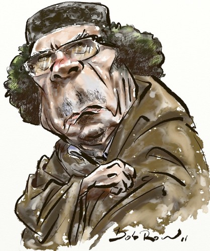 Cartoon: Gaddafi (medium) by Bob Row tagged libya,gaddafi