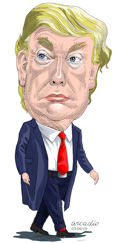 Cartoon: Donald Trump USA. (medium) by Cartoonarcadio tagged trump,usa,washington,america,white,house