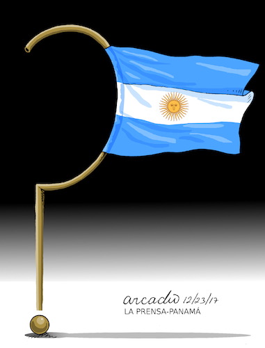 Cartoon: Enigmatic Argentina. (medium) by Cartoonarcadio tagged argentina,macri,politics,politicians