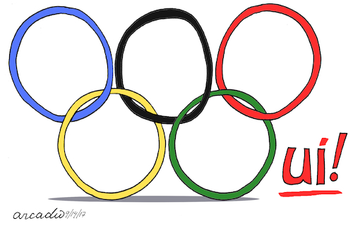 Cartoon: Oui France. (medium) by Cartoonarcadio tagged france,europe,olympic,games,sports
