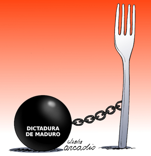 Cartoon: Poor Venezuela. (medium) by Cartoonarcadio tagged maduro,venezuela,latin,america,dictactor,president,socialism