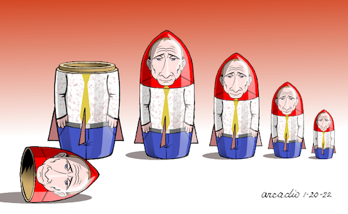 Cartoon: Putinyoshka (medium) by Cartoonarcadio tagged putin,russia,europe,ukraine