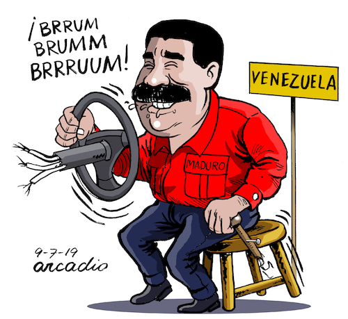 Cartoon: The bus of Maduro (medium) by Cartoonarcadio tagged maduro,venezuela,dictator