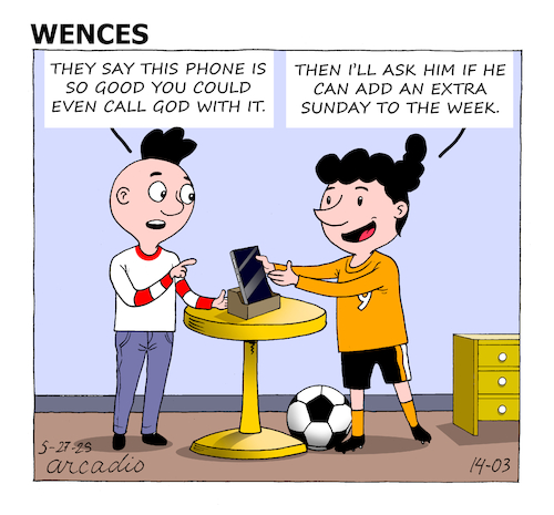 Cartoon: Wences and his Friends (medium) by Cartoonarcadio tagged humor,wences,comic