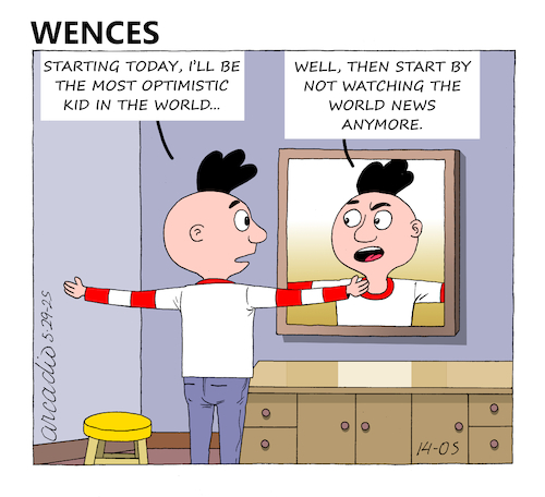 Cartoon: Wences and his Friends (medium) by Cartoonarcadio tagged humor,wences,comic