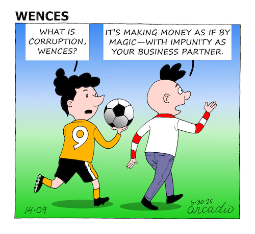 Cartoon: Wences and his Friends (medium) by Cartoonarcadio tagged wences,humor,comic